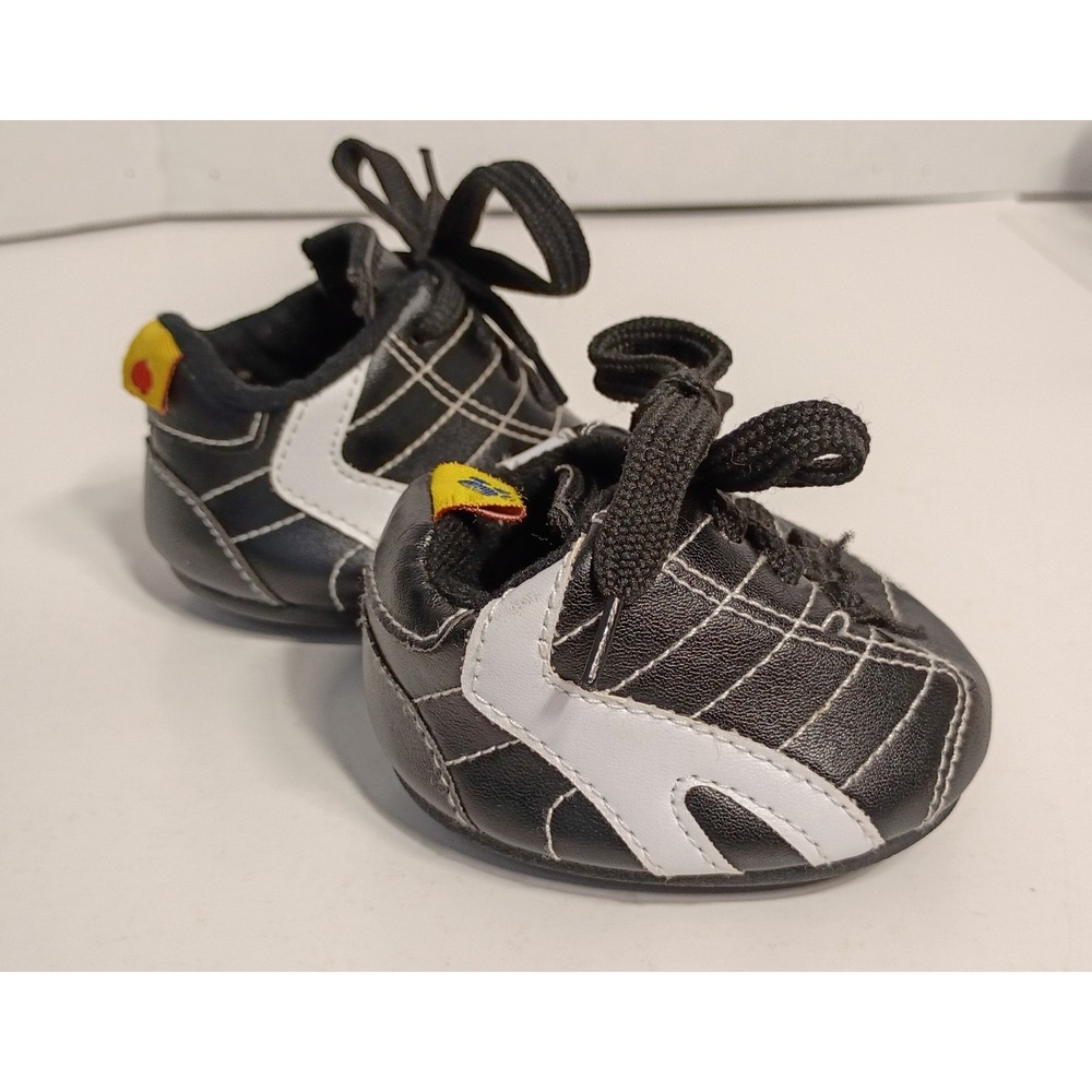 Build-A-Bear Workshop BAB Black & White Lace Up Sports Cleat Shoes